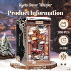 Fsolis Book Nook Kit for Adults – Japanese DIY 3D Wooden Puzzles | Japan Winter - Image 2