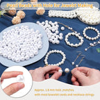 200pcs Green 10mm Pearl Beads - Image 3
