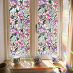 Bloss Purple Magnolia Flower Sunroof Film Decorative, Stain Glass Window Film - Image 9