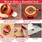 Red Wax for Letters Stamp Seals, Paxcoo 312pcs Stamp Wax Kit - Image 5