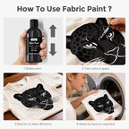 Nicpro Black Fabric Paint, 4 oz Fabric Paint - Image 3