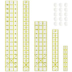 Sewing Ruler, 5 Piece Quilting Rulers, 3 x17 Inch, 1.5 x17 Inch, 3 x12 Inch by VPVPV