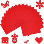 20 Pcs Red Felt Fabric Sheet 8" x 12" Assorted Color Felt Fabric Sheets by Bringsparkletoeverydaylife