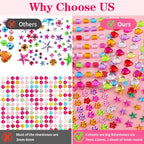 407pcs Gem Stickers Crafts for Kids, Self Adhesive Jewel Stickers, Acrylic - Image 3