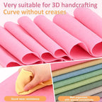 12 Rolls 8"x35" 1.4mm Thick Soft Felt Fabric Sheet 12 Assorted Macaron Series - Image 7
