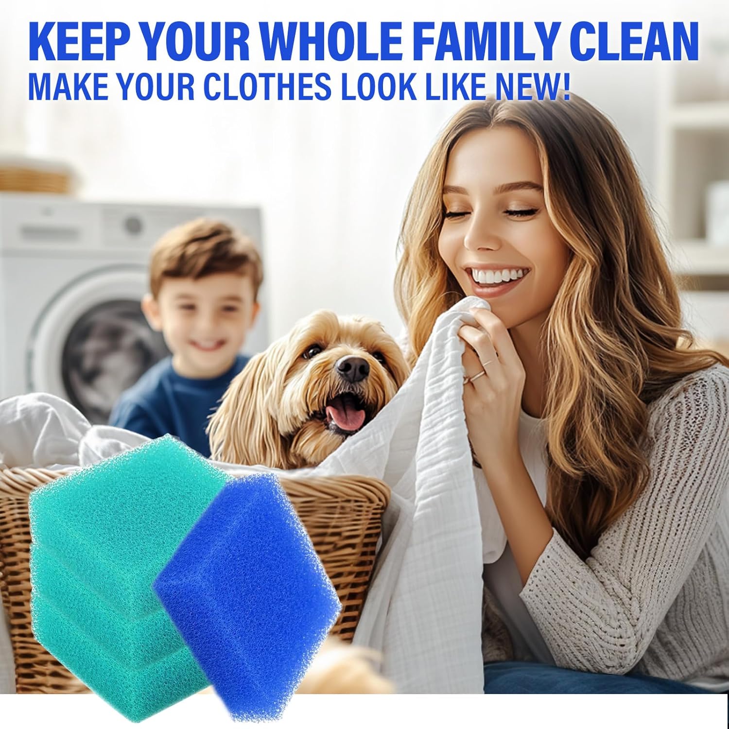 Easy Pet Hair Remover for Laundry, 6Pcs Reusable Lint Catcher for Washing Machine, Laundry Hair Catcher for Clothes, Sheets and Blankets