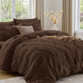 Sasttie King Size Comforter Set, 7-Piece Bed in a Bag, Pintuck Bedding Set by SASTTIE