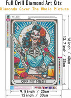 CHWGLFGG 5D Diamond Art Kits for Adults Beginners, Skull Skeleton Chef Diamond - Image 5