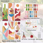 ACRNIGHEET 6PCS Cross Stitch Bookmark Kit - Image 2