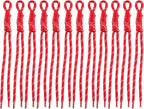 Paracord Keychain Paracord Bag Charm 12pcs Braided Nylon Rope Keychain Cord by Cmidy