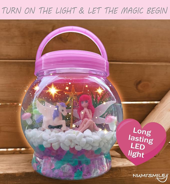 Make Your Own Light-Up Fairy & Unicorn Terrarium Arts and Crafts - Image 7