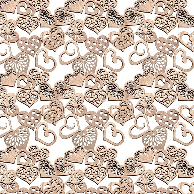 100 Pcs Unfinished Wooden Cutouts by Unknown