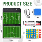 WISYOK Leather Covered Magnetic Soccer Lineup Board, Foldable and Portable - Image 2