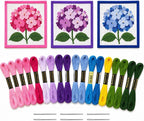 Zplontya Needlepoint Canvas Kit Include 3PCS Flower Printed Patterns Bound by Simplechoicesimplelife