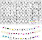 ARTDOT 1400 PCS Letter Beads for Jewelry Making Kit, 28 Styles Alphabet Beads by ARTDOT