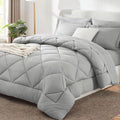 CozyLux Full Size Comforter Sets Light Grey by CozyLux