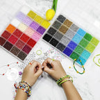 18800Pcs 3mm 48-Color Glass Seed Beads + 260 Alphabet Letter Beads DIY Jewelry - Image 4