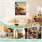 Paint by Numbers Kit for Adults, Sunset DIY Painting Kit, 16x20 Inch | Coastal - Image 7
