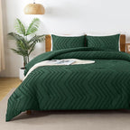 Andency Emerald Green Oversized Super King Plus Comforter Set 128x120, Extra - Image 6