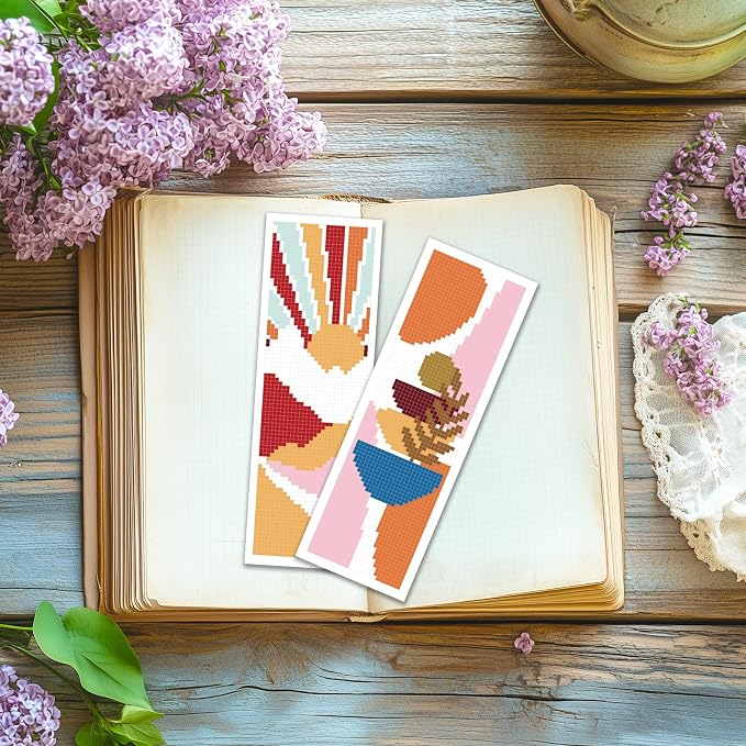 ACRNIGHEET 6PCS Cross Stitch Bookmark Kit - Image 6