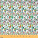 Feelyou Ocean Upholstery Fabric by The Yard, Boho Colorful Fish Outdoor Fabric by Feelyou