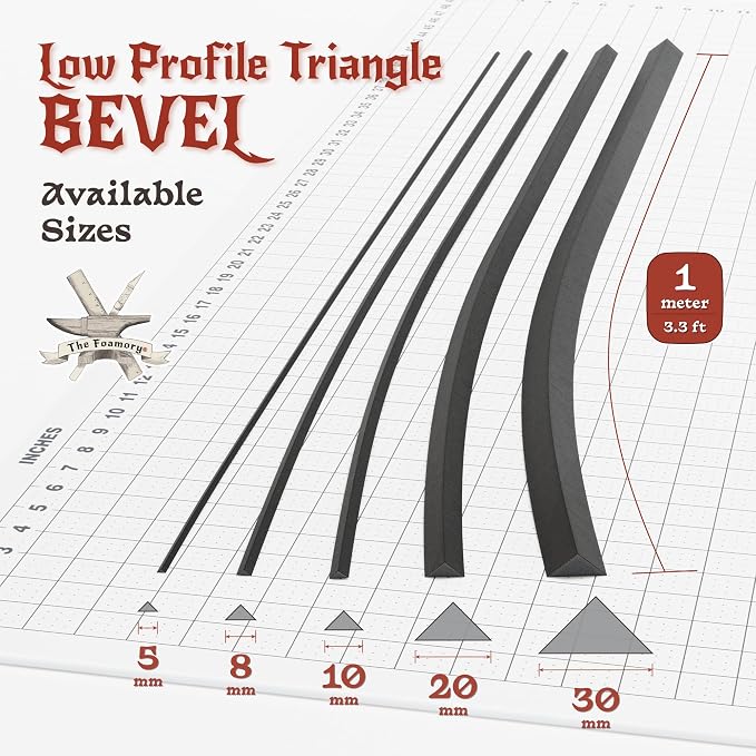 The Foamory's Instant Edge EVA Foam Pre Cut Low Profile Triangle Bevel. 5-30mm - Image 3