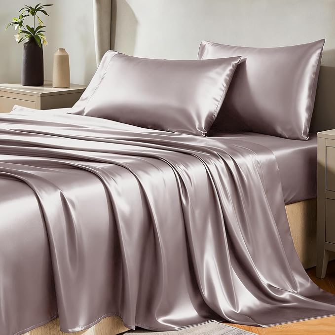 CozyLux Satin Sheets King Size Sheet Set by CozyLux