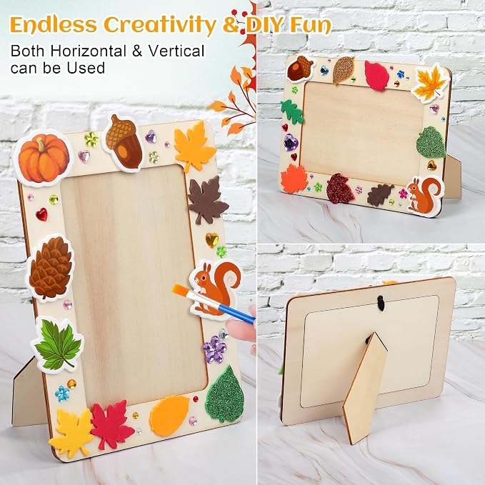 Fovths 24 Packs Fall Picture Frame Painting Craft Kit - Image 4