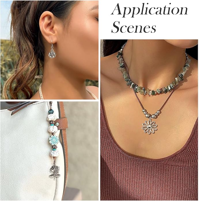 Craftdady Tibetan Style Antique Silver Alloy Pendants Cute Metal Dangle Charms - Image 5