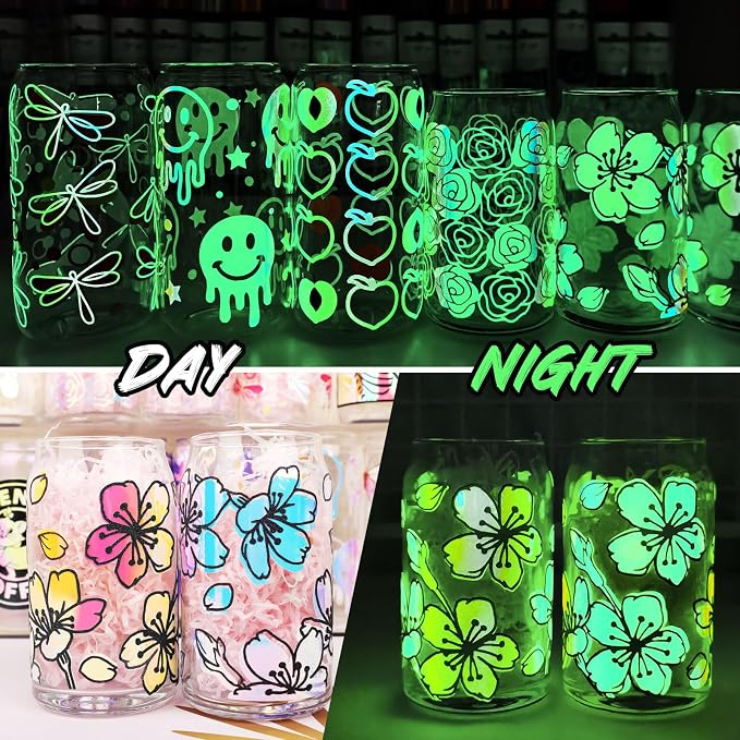 TECKWRAP Glow in the Dark Vinyl Permanent Chrome Vinyl, Opal White to Green - Image 4