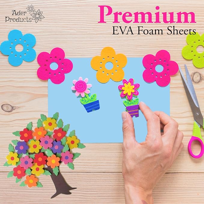 Blue Eva Foam Sheets, 2mm Thick, 6 x 9 Inch, Handicraft Foam Paper - Image 4