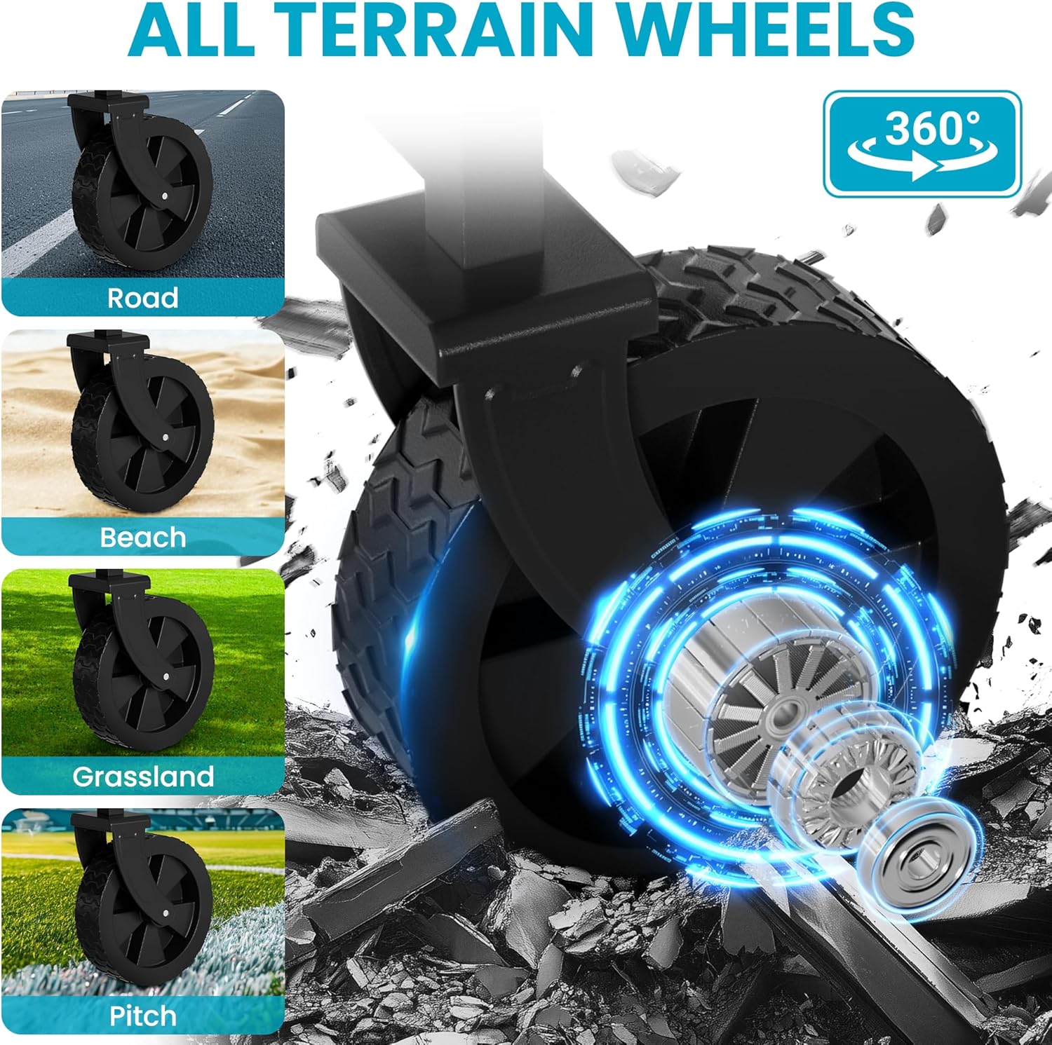 Collapsible Folding Wagon with Tailgate, Wagons Carts Foldable with 350lbs Capacity, Lightweight Portable Utility Wagon Cart for Shopping Camping Sports Garden (Navy)