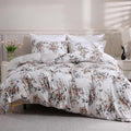 LONAVA Queen Floral 3 Pcs Duvet Cover Set, Breathable Soft Microfiber Light by LONAVA