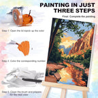 4 Pack Framed Paint by Numbers Kit - Image 7