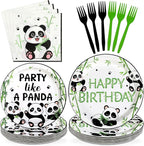 96 Pcs Panda Birthday Party Decorations by Greencian