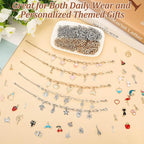 Mckanti 674 Pieces Charm Bracelet Making Kit, Including Paperclip Chain - Image 6