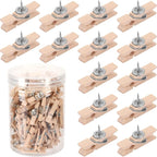 SANNIX 100Pcs Wooden Push Pin Clips, Decorative Clips by SANNIX