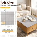 Large Felt Fabric Sheet 36 x 36 Inch, 1.6mm Thick | Soft nonwoven felt - Image 2