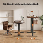 Agilestic Electric Standing Desk, 63 x 23.6 Inches Height Adjustable Desk - Image 4