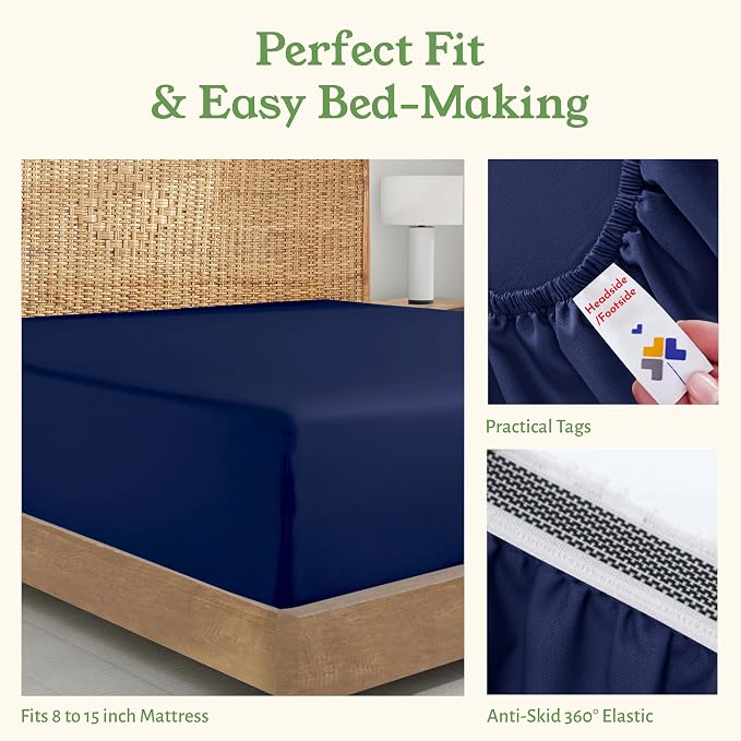 California Design Den King Size Fitted Sheet Only - Image 6