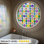 Coavas Window Privacy Film Stained Glass Window Clings Upgrade 3D Rainbow - Image 3