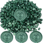 300Pcs Pine Green Sealing Wax Beads, Vintage Wax Seal Beads by Unknown