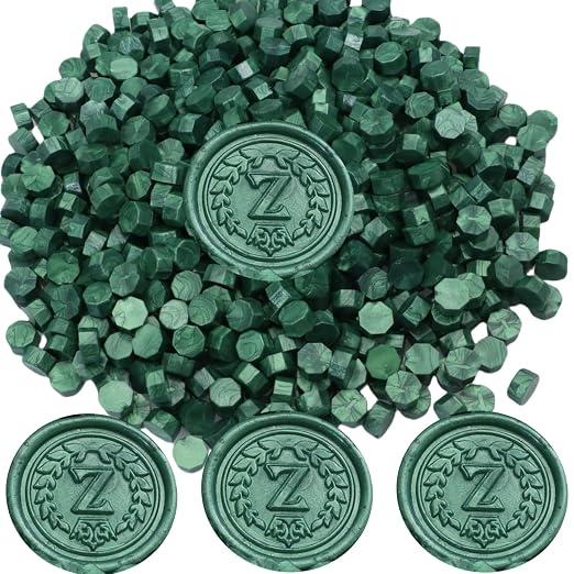 300Pcs Pine Green Sealing Wax Beads, Vintage Wax Seal Beads by Unknown