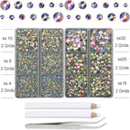 10000Pcs 2-Boxes Mixed Size Hot Fix Round Crystals Gems Glass Stones Hotfix - Image 3