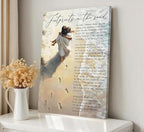 YOXORDQ Footprints in the Sand Poem Wall Art-Wrapping Canvas-12x16in | - Image 3