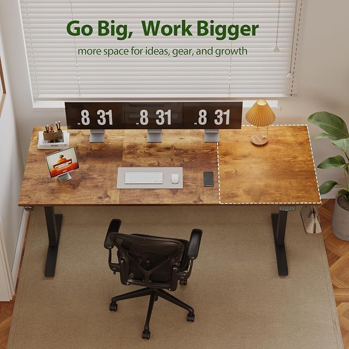 Agilestic Electric Standing Desk, 71 x 31.5 Inches Height Adjustable Desk - Image 4