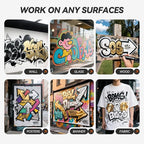 Coogert 3Pcs Black Jumbo Poster Markers, 15MM Thick Permanent Acrylic Graffiti - Image 5