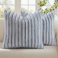 decorUhome Cozy Faux Fur Throw Pillow Covers 18x18 Set of 2 Decorative Soft by decorUhome