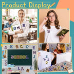 WILLBOND 52 Pcs Back to School Composition Poster Board Alphabet Patches 2.8 - Image 5