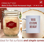 ORACAL 651 Matte Burgundy Vinyl Durable Roll Easy to Weed Permanent Adhesive - Image 2